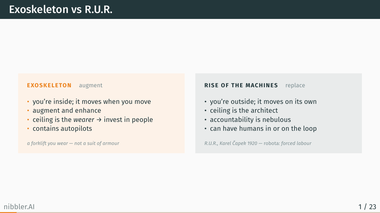 Exoskeleton vs Rise of the Machines comparison