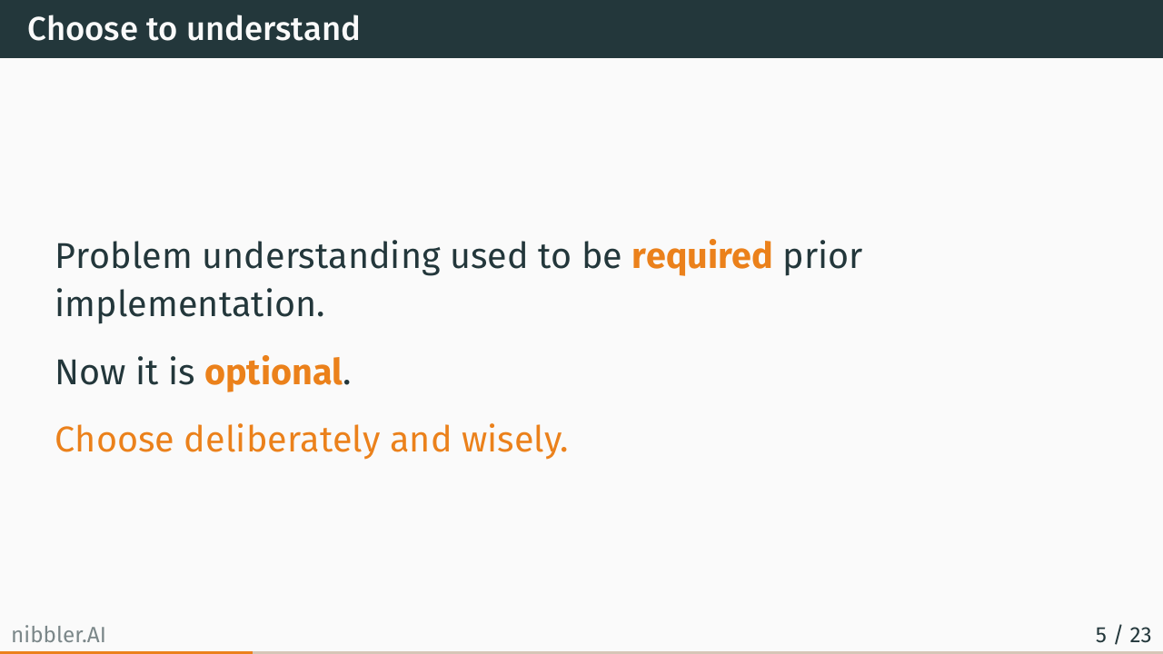 Choose to understand