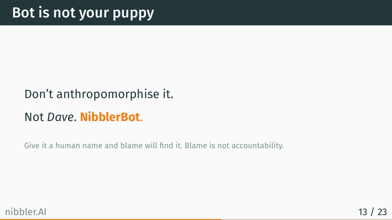 Bot is not your puppy