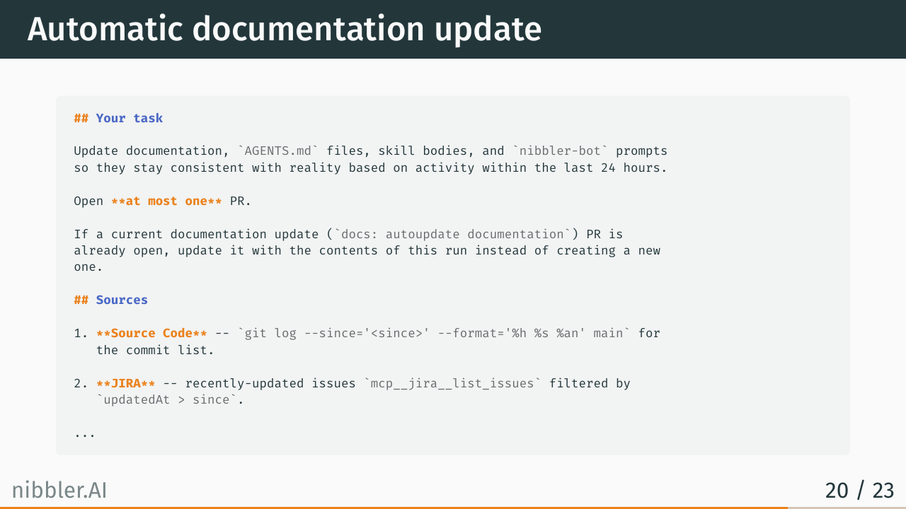 Automatic documentation update: prompt excerpt